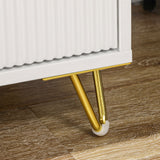 Commode de rangement 3 tiroirs sur pieds en métal