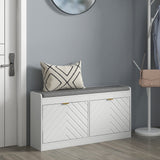 Banc de rangement à chaussures avec coussin