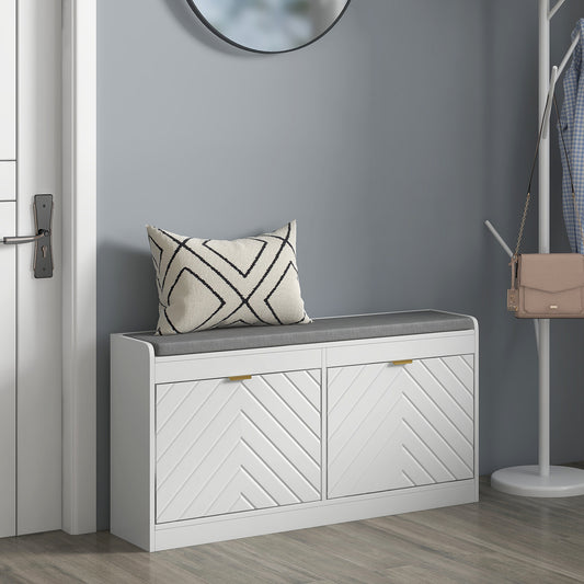 Banc de rangement à chaussures avec coussin
