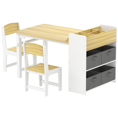 Ensemble table et chaises pour enfants avec rouleau — Lot de 3