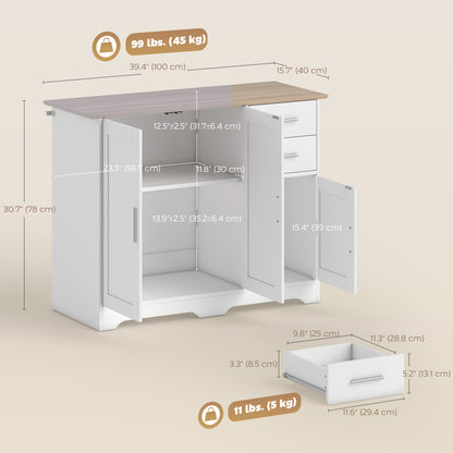 Buffet de cuisine moderne avec tiroirs