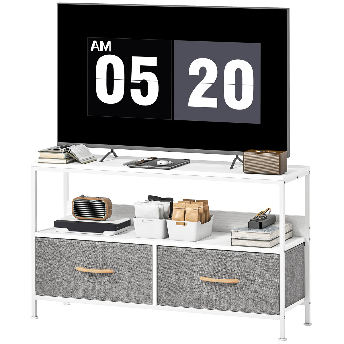 Meuble TV avec station de recharge