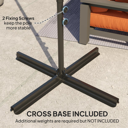 Parasol déporté cantilever 8,5 pieds avec base
