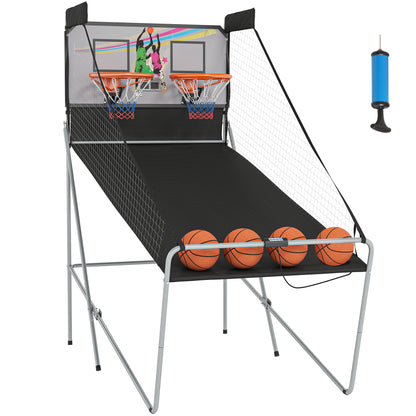 Système de basketball d'arcade pliant pour deux joueurs