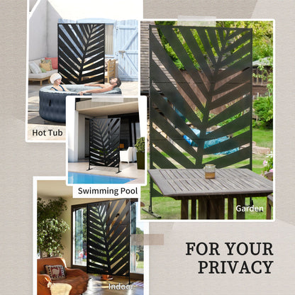 Outsunny Privacy Screen - Willow Style Outdoor Decorative Panel