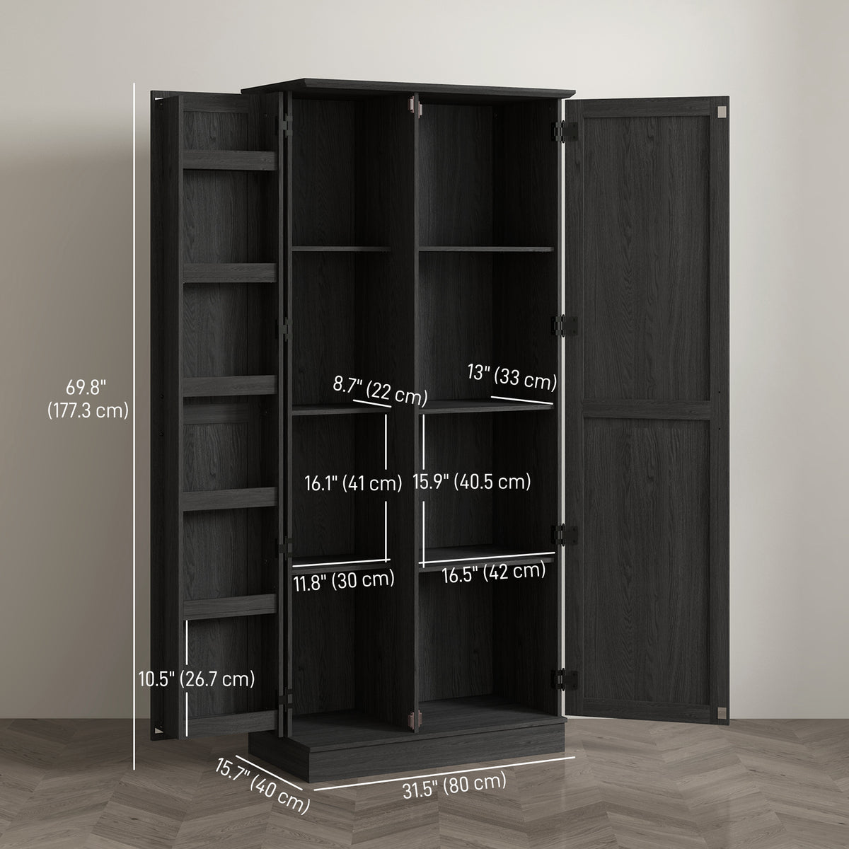Armoire de cuisine haute 177 cm