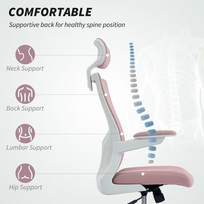 Chaise de bureau ergonomique avec support lombaire réglable