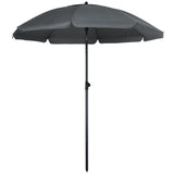 Parasol de plage inclinable UV50+ auvent ventilé à volants