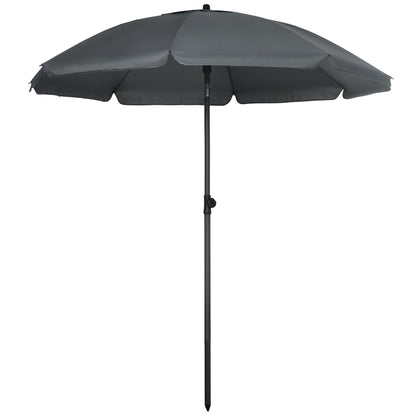 Parasol de plage inclinable UV50+ auvent ventilé à volants