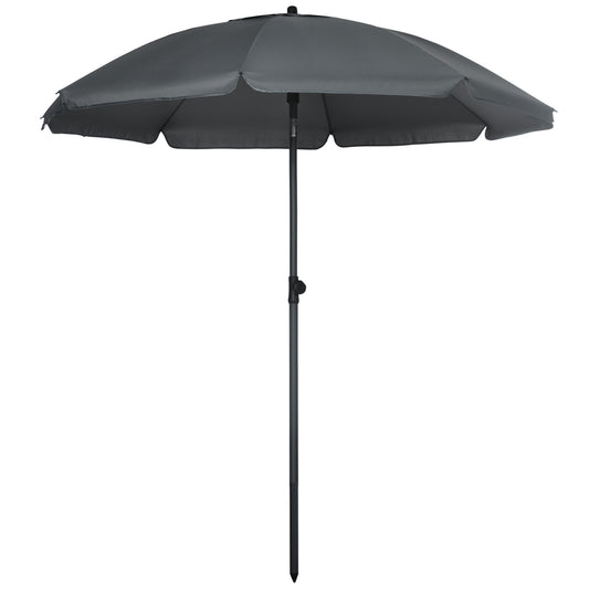 Parasol de plage inclinable UV50+ auvent ventilé à volants