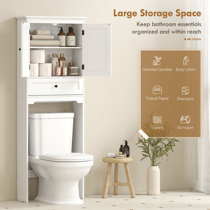 Meuble rangement au-dessus toilette tiroir et armoire