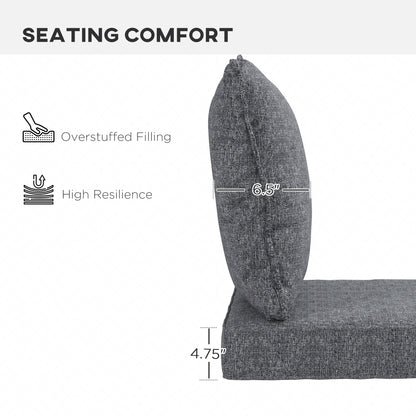 Coussins chaise patio 4 pièces avec dossier