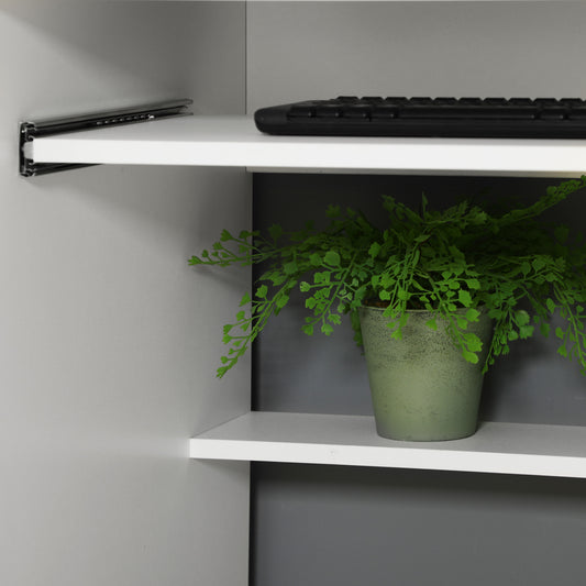 Bureau d'ordinateur de travail avec tiroirs et tiroir à clavier