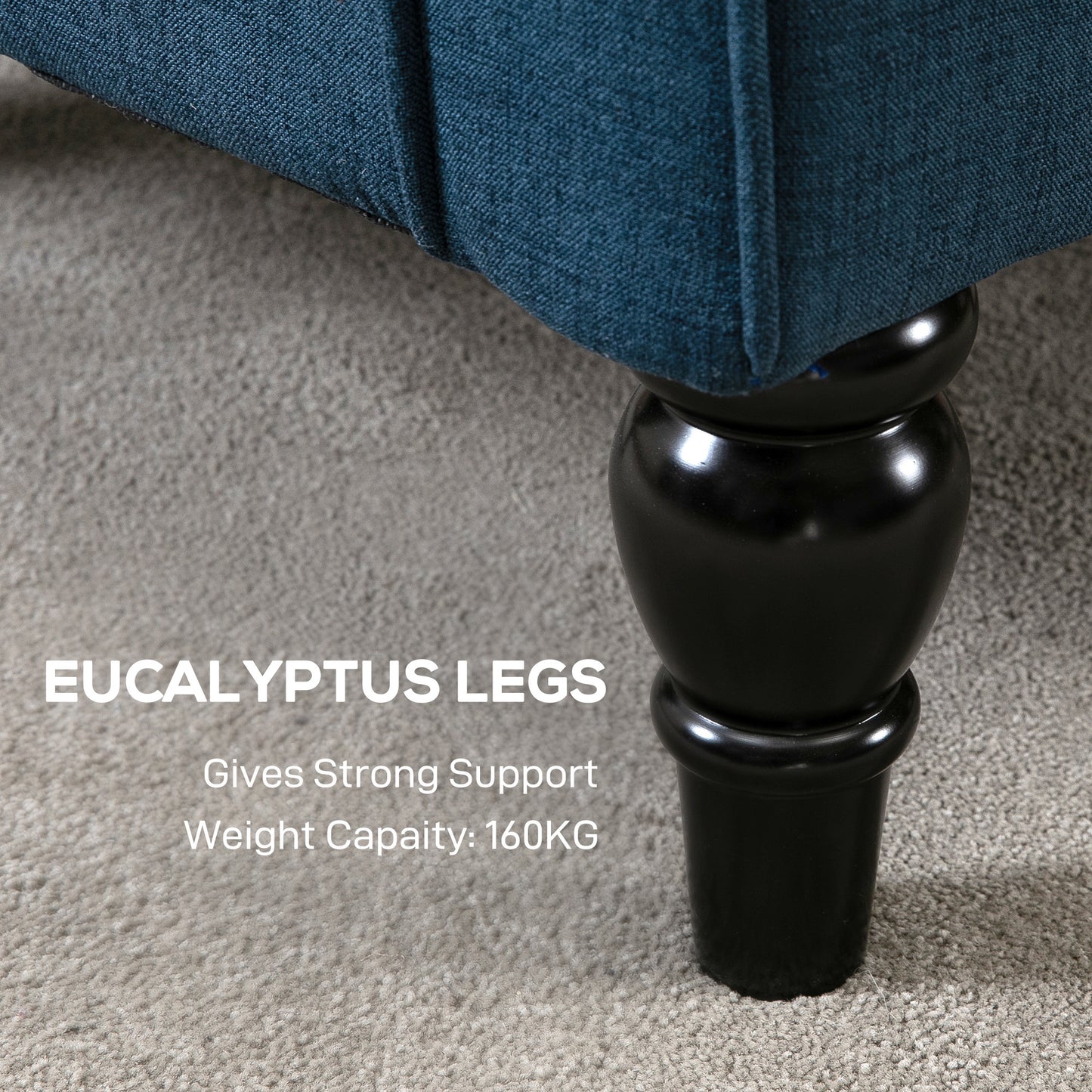 Fauteuil d'accent capitonné à dossier ailé en polyester