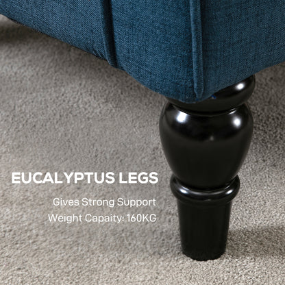 Fauteuil d'accent capitonné à dossier ailé en polyester