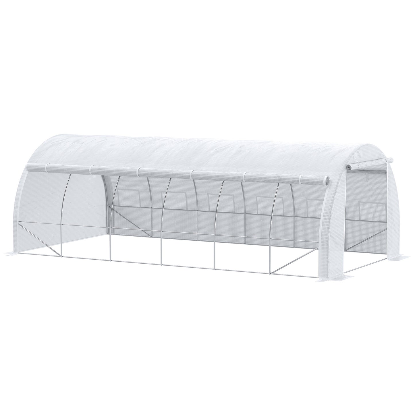  6x3x2m Tunnel Greenhouse with 12 Windows and UV Protection
