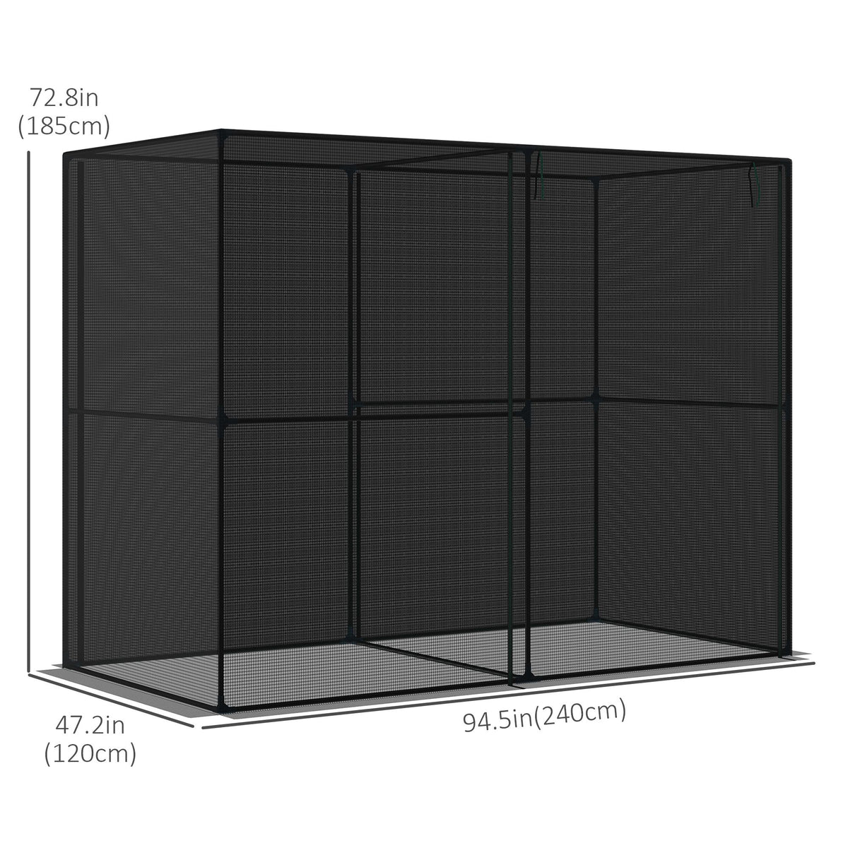 Serre jardin extérieure robuste 287x120x185 cm