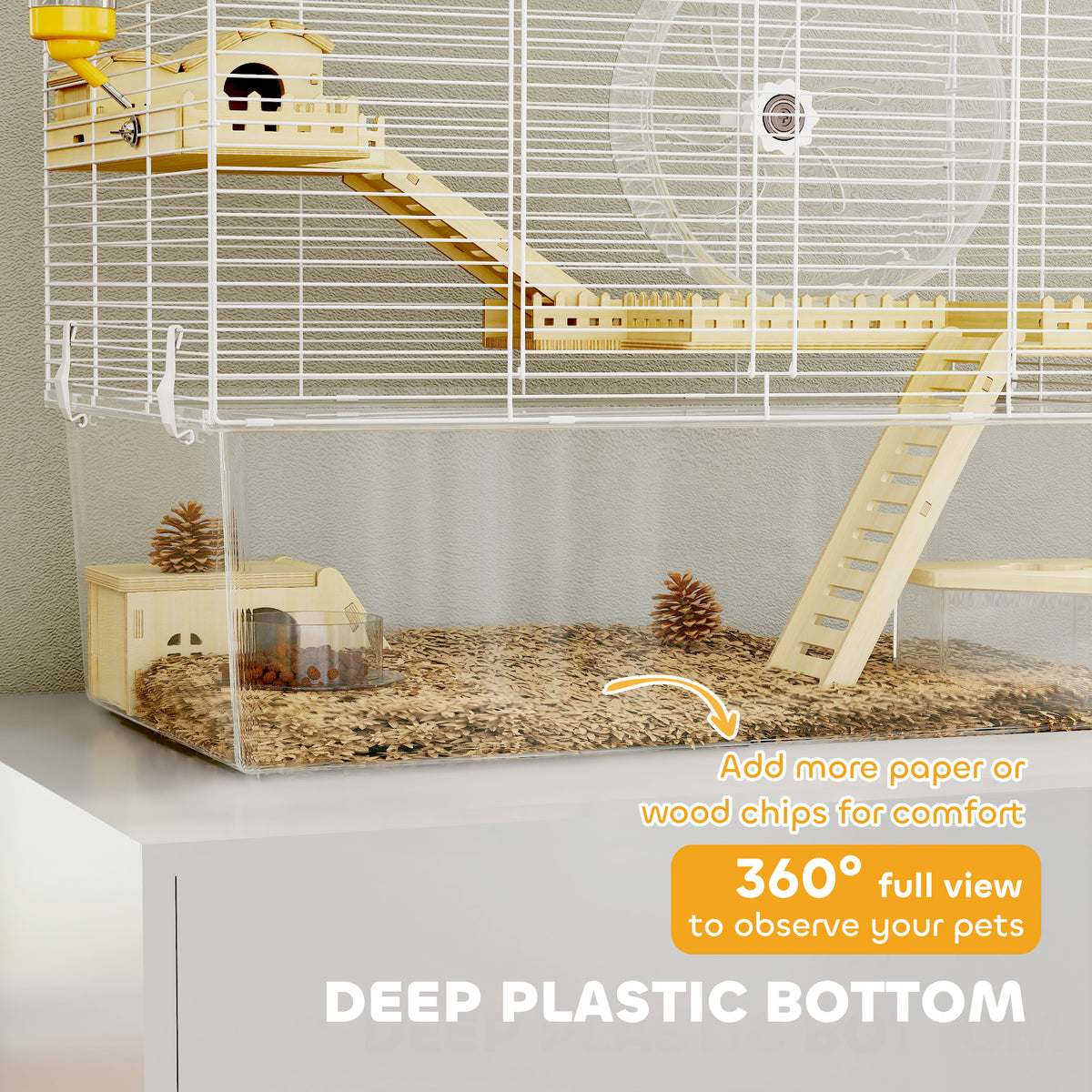 Cage à hamster sur plusieurs niveaux