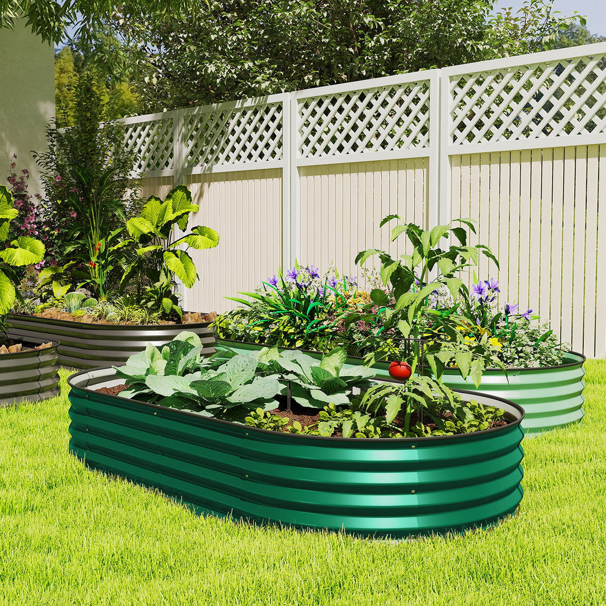 Bac de jardinage surélevé en acier galvanisé