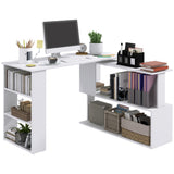 Bureau en L rotatif 360° avec rangement