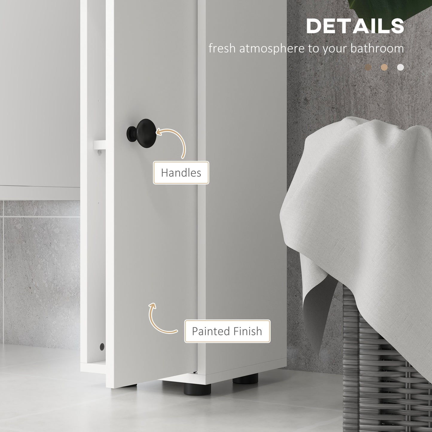 Armoire de salle de bain haute autoportante