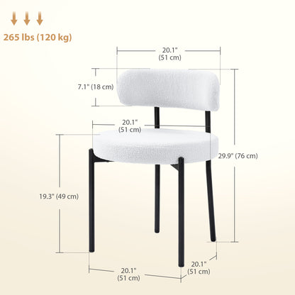 Chaises de salle à manger modernes rembourrées ensemble de 4