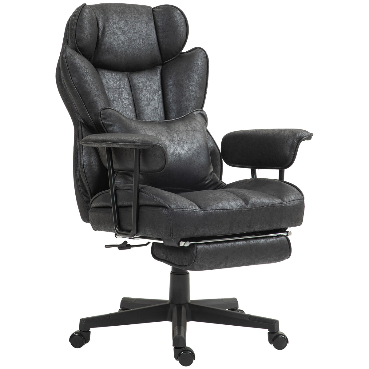 Chaise de bureau ergonomique grand format avec repose-pieds