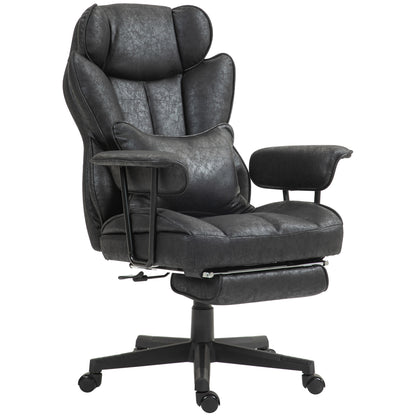 Chaise de bureau ergonomique grand format avec repose-pieds