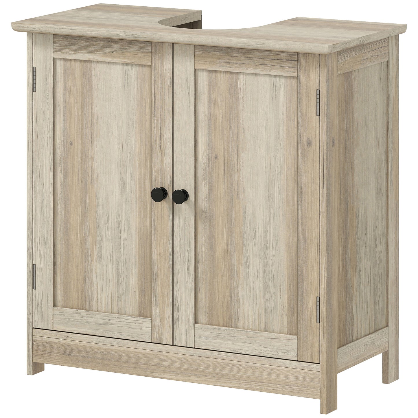 Meuble-lavabo sous évier avec 2 portes et tablette