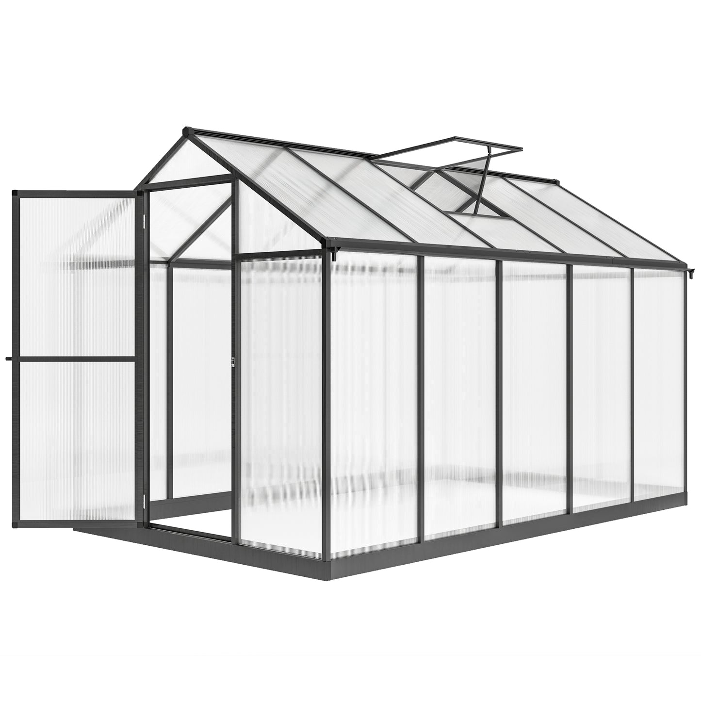 Outsunny Greenhouse 183x189x195cm Polycarbonate Aluminum with Ventilation