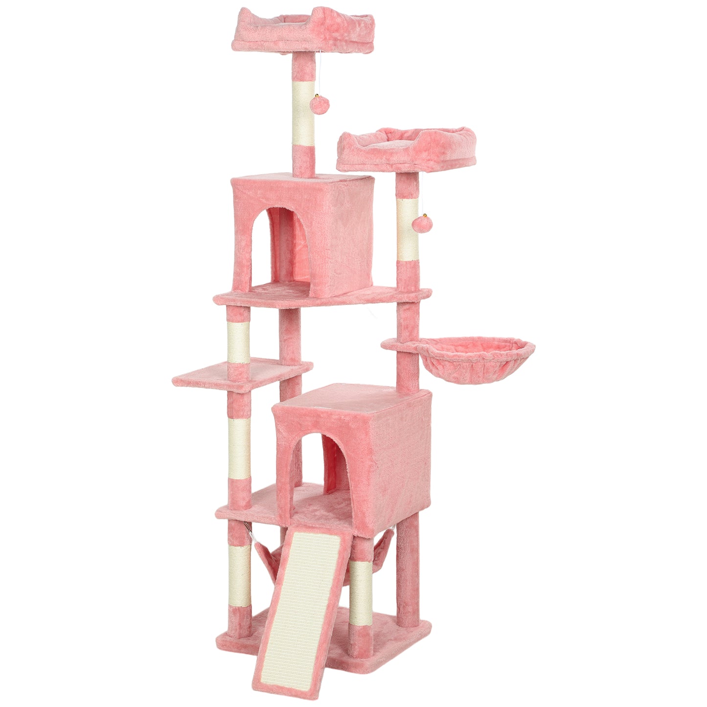 Arbre à chat multi-niveaux 177 cm avec condos et hamac