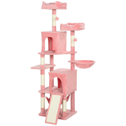 Arbre à chat multi-niveaux 177 cm avec condos et hamac