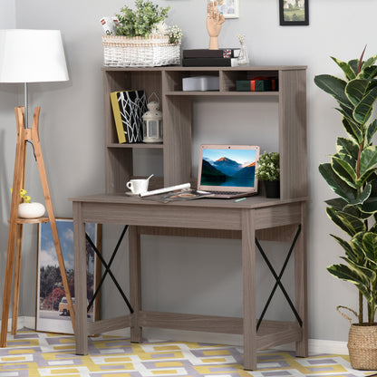 Bureau d'ordinateur avec huche de rangement
