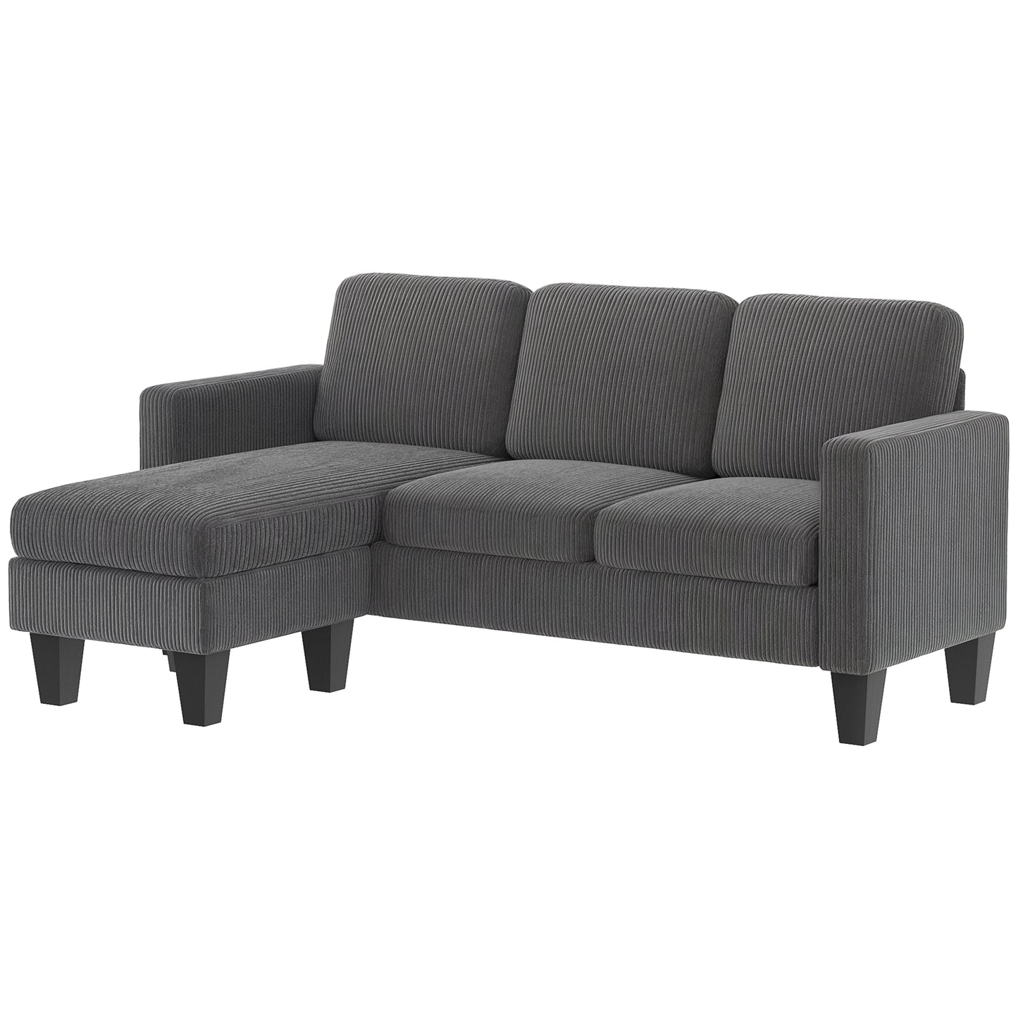 Sofa sectionnel en L avec chaise longue ou pouf