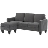 Sofa sectionnel en L avec chaise longue ou pouf
