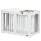 Cage meuble pour chien moyenne taille double porte 80 cm