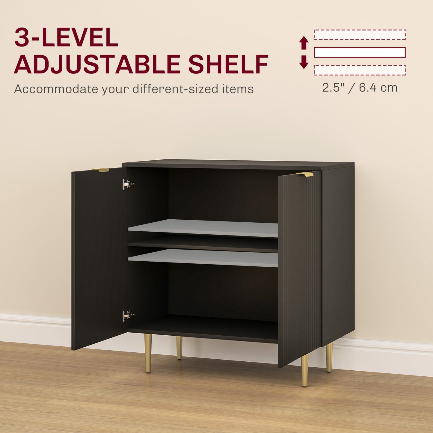 Armoire de rangement cuisine tablettes ajustables pieds métal