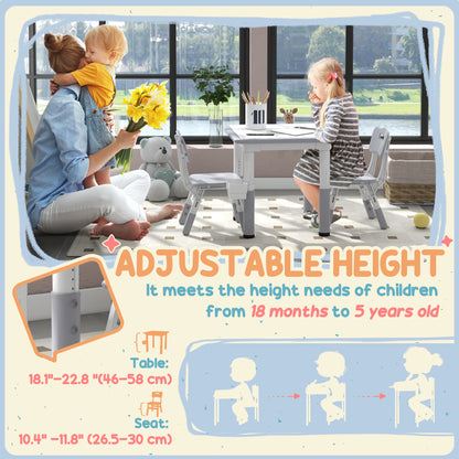 Ensemble table et chaises pour enfants réglable — Lot de 3