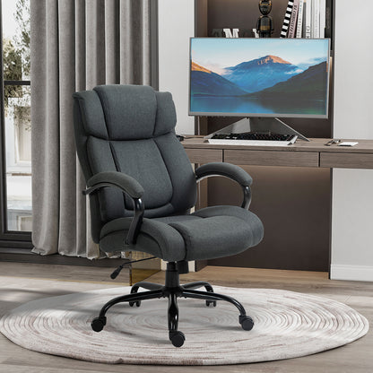 Chaise de bureau ergonomique en lin pivotante