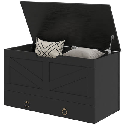 Coffre de rangement 80 cm avec charnières de sécurité