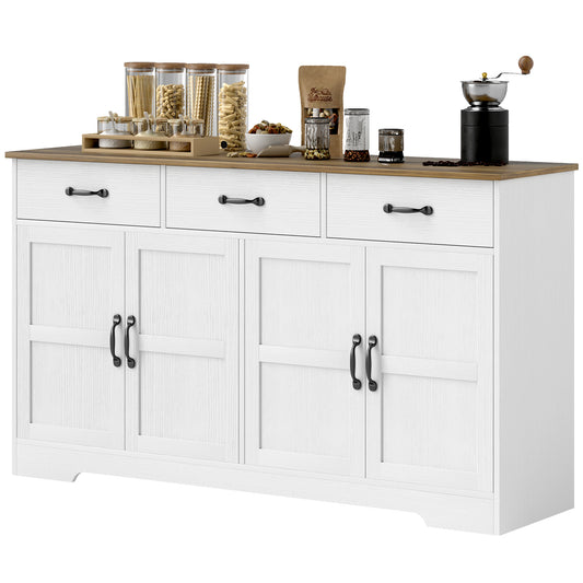 Buffet bahut moderne avec tiroirs et étagères ajustables