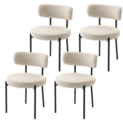 Chaises de salle à manger modernes rembourrées ensemble de 4