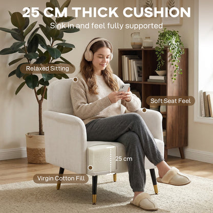 Fauteuil d'appoint capitonné moderne