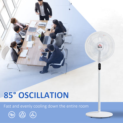 Ventilateur sur pied oscillant avec télécommande et écran LED