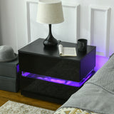 Table de chevet moderne avec éclairage LED RGB
