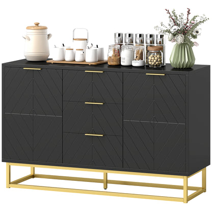 Meuble de rangement 120 cm avec portes et tiroirs