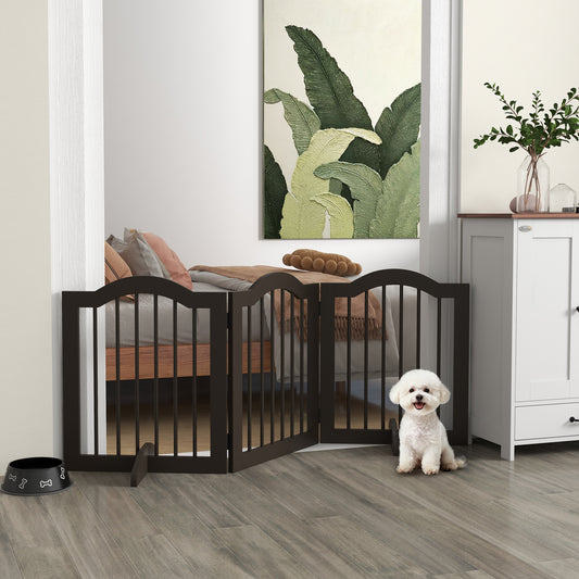 Barrière pour animaux pliable 61 cm — Café