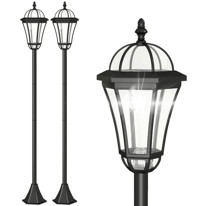 Lampadaires solaires LED de jardin, ensemble de 2