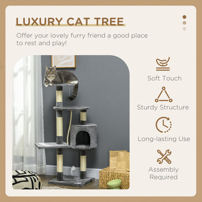 Arbre à chat multiétage avec griffoirs en sisal