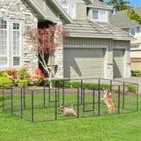 Parc pour chien 16 panneaux robuste — 99 cm